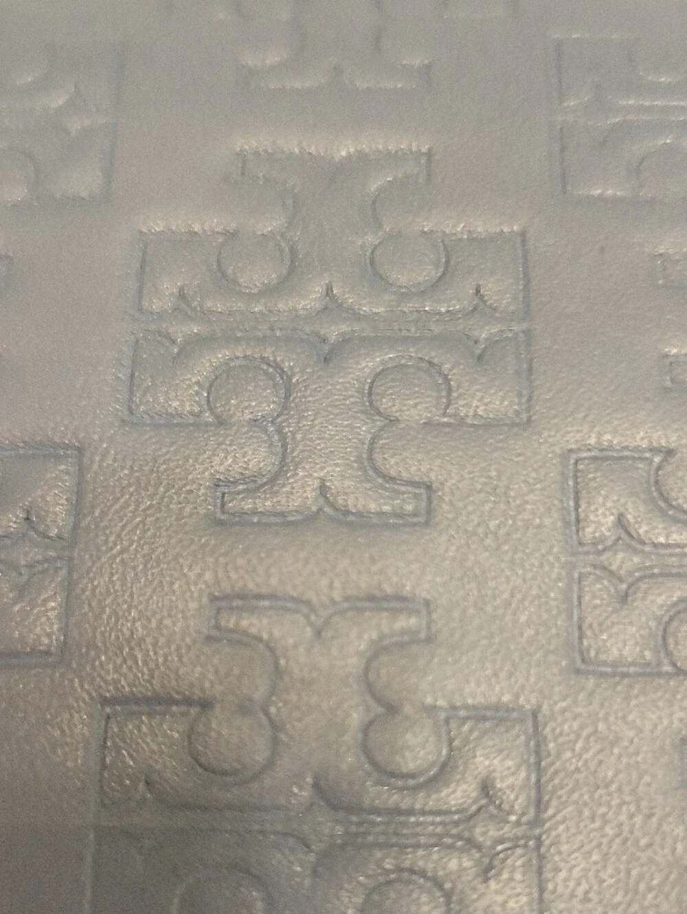 Tory Burch Periwinkle Embossed Logo Zip Wallet